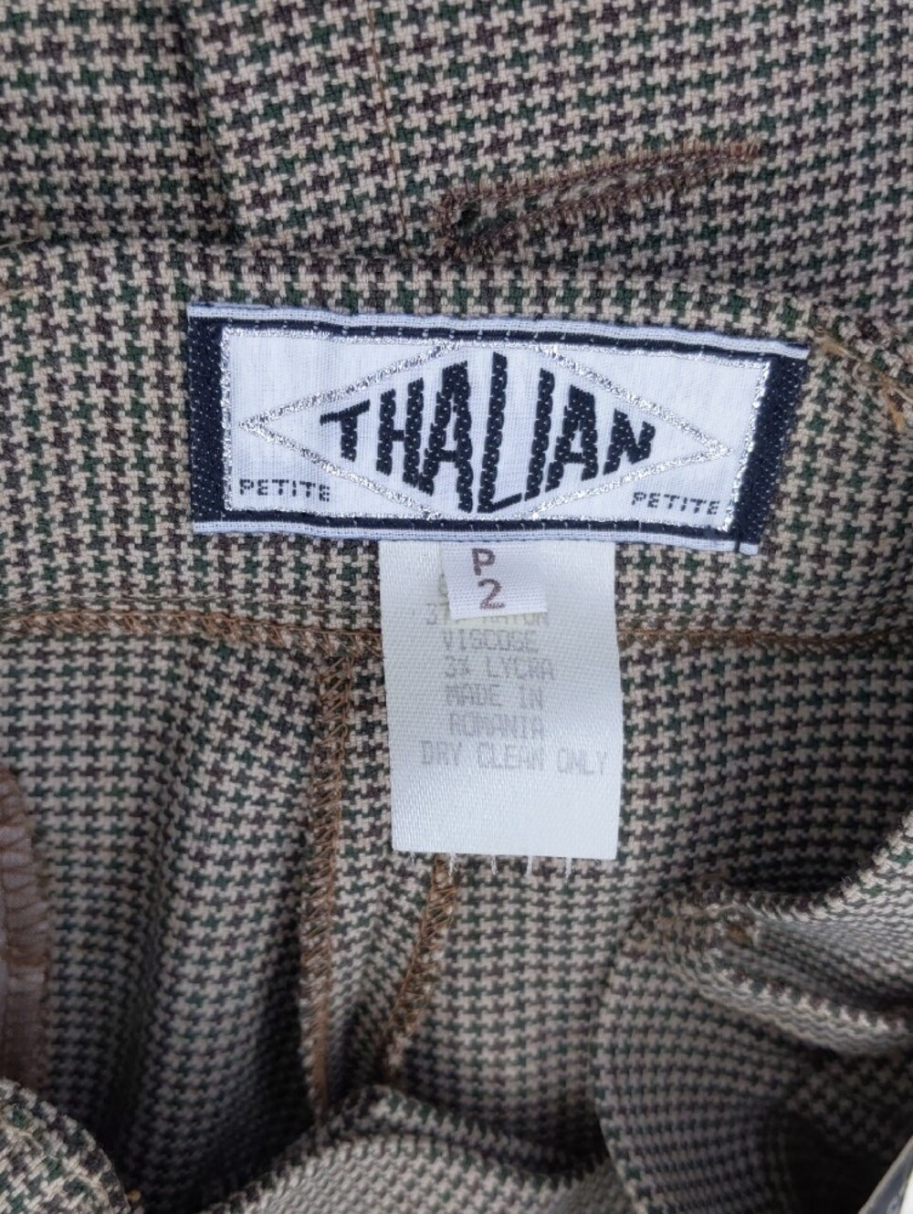 Thalian Petite Houndstooth Blazer & Trouser Set - Black, White & Taupe - Picture 6 of 11
